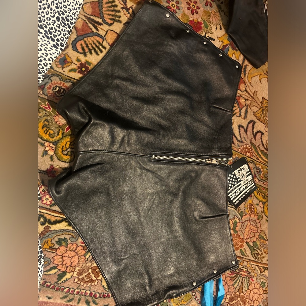 Dream apparel leather shorts.